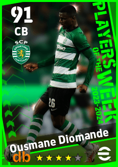 Ousmane Diomande — CB, OVR 91, MAX 91