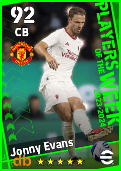 Jonny Evans — CB, OVR 92, MAX 92
