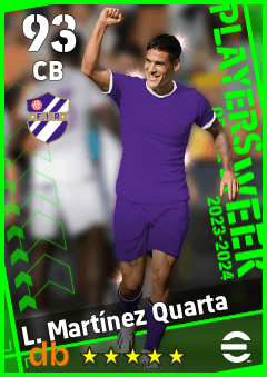 L. Martínez Quarta — CB, OVR 93, MAX 93