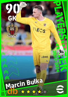Marcin Bułka — GK, OVR 90, MAX 90