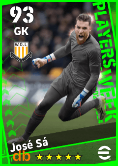 José Sá eFootball player card
