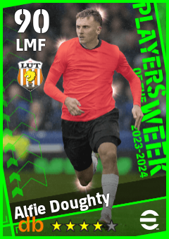 Alfie Doughty — LMF, OVR 90, MAX 90