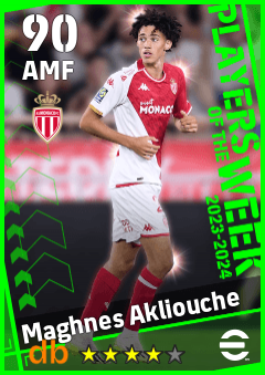 Maghnes Akliouche — AMF, OVR 90, MAX 90