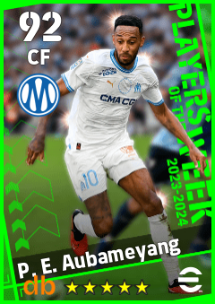 P. E. Aubameyang — CF, OVR 92, MAX 92