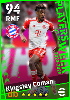 Kingsley Coman — RMF, OVR 94, MAX 94