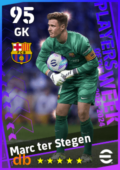 Marc ter Stegen — GK, OVR 95, MAX 95
