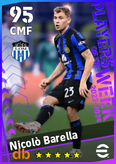 Nicolò Barella — CMF, OVR 95, MAX 95