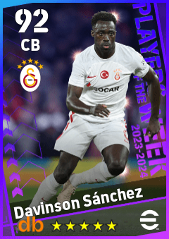 Davinson Sánchez — CB, OVR 92, MAX 92