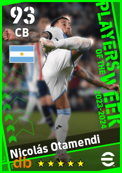 Nicolás Otamendi — CB, OVR 93, MAX 93