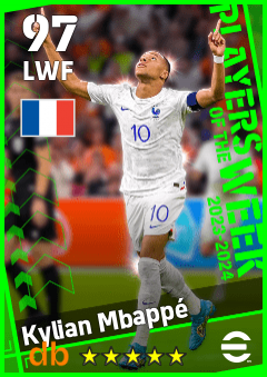 Kylian Mbappé eFootball player card