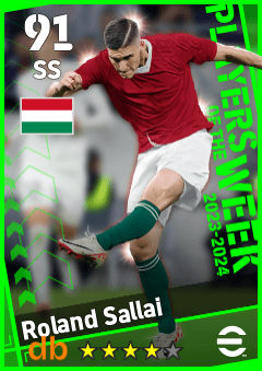 Roland Sallai — SS, OVR 91, MAX 91