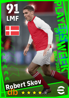 Robert Skov — LMF, OVR 91, MAX 91