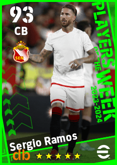 Sergio Ramos — CB, OVR 93, MAX 93