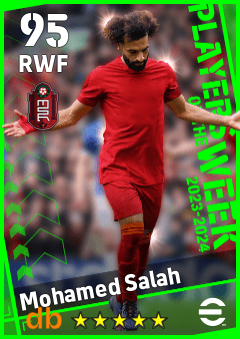 Mohamed Salah — RWF, OVR 95, MAX 95