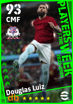 Douglas Luiz — CMF, OVR 93, MAX 93
