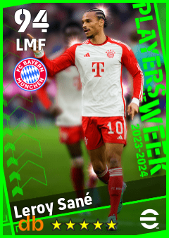 Leroy Sané — LMF, OVR 94, MAX 94