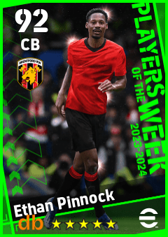 Ethan Pinnock — CB, OVR 92, MAX 92