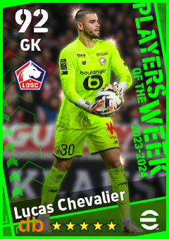 Lucas Chevalier — GK, OVR 92, MAX 92