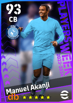 Manuel Akanji — CB, OVR 93, MAX 93