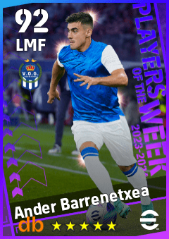 Ander Barrenetxea — LMF, OVR 92, MAX 92