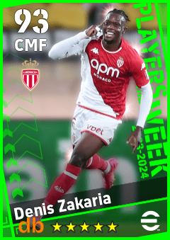 Denis Zakaria — CMF, OVR 93, MAX 93