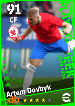 Artem Dovbyk — CF, OVR 91, MAX 91
