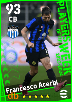 Francesco Acerbi — CB, OVR 93, MAX 93