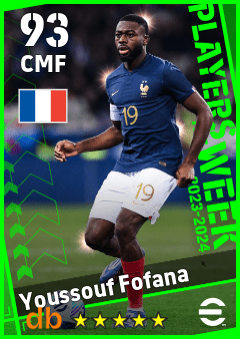 Youssouf Fofana — CMF, OVR 93, MAX 93