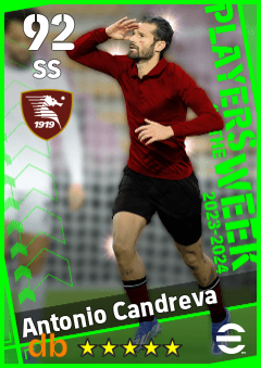 Antonio Candreva — SS, OVR 92, MAX 92