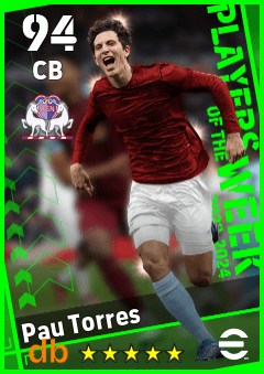 Pau Torres — CB, OVR 94, MAX 94