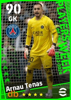 Arnau Tenas — GK, OVR 90, MAX 90