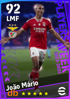 João Mário — LMF, OVR 92, MAX 92