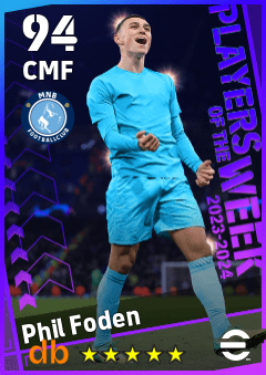 Phil Foden — CMF, OVR 94, MAX 94
