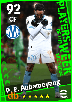P. E. Aubameyang — CF, OVR 92, MAX 92