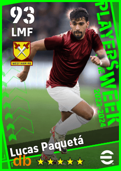 Lucas Paquetá — LMF, OVR 93, MAX 93
