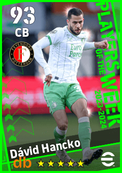 Dávid Hancko — CB, OVR 93, MAX 93