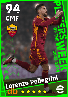 Lorenzo Pellegrini — CMF, OVR 94, MAX 94
