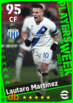 Lautaro Martínez — CF, OVR 95, MAX 95
