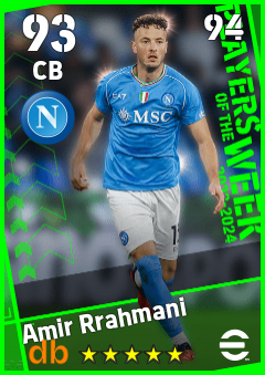 Amir Rrahmani — CB, OVR 93, MAX 94