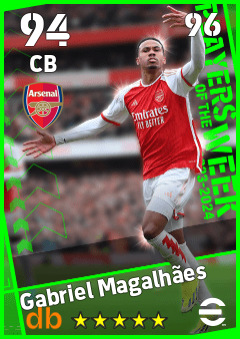 Gabriel Magalhães — CB, OVR 94, MAX 96
