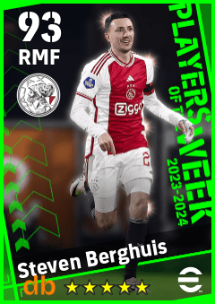 Steven Berghuis — RMF, OVR 93, MAX 93