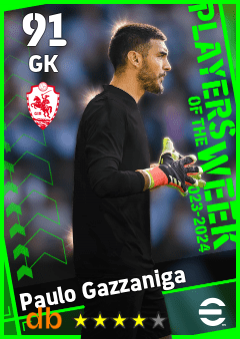 Paulo Gazzaniga — GK, OVR 91, MAX 91