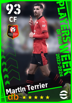 Martin Terrier — CF, OVR 93, MAX 93
