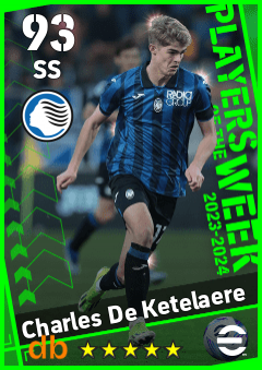 Charles De Ketelaere — SS, OVR 93, MAX 93