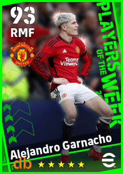 Alejandro Garnacho — RMF, OVR 93, MAX 93
