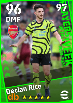 Declan Rice eFootball player card