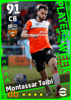 Montassar Talbi — CB, OVR 91, MAX 91