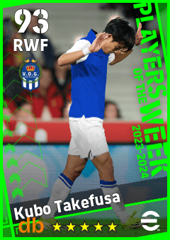 Kubo Takefusa — RWF, OVR 93, MAX 93