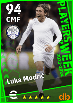 Luka Modrić — CMF, OVR 94, MAX 94