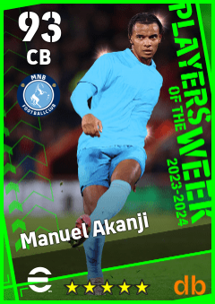 Manuel Akanji — CB, OVR 93, MAX 93